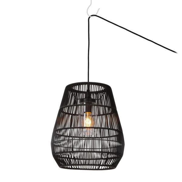 Lucide NERIDA - Pendelleuchten Innen/Außen - Ø 35 cm - 1xE27 - IP44 - Schwarz - detail 1